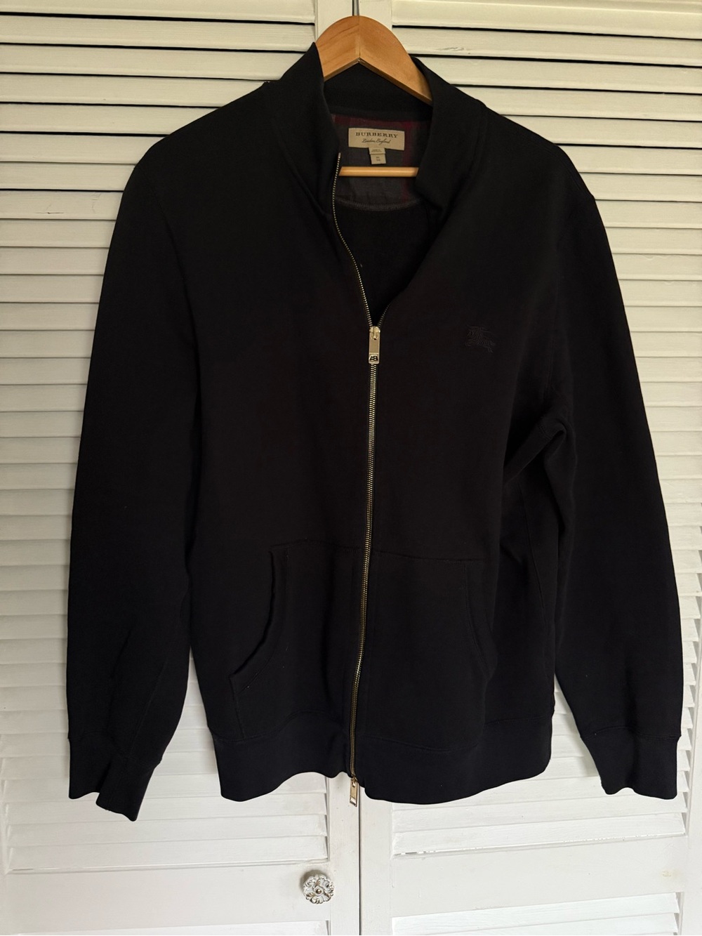 Burberry Men's Black Full-Zip Sweater Jacket
